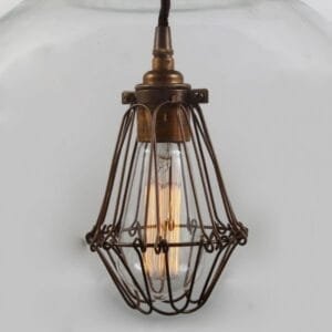 Robyn 350mm Globe Cage Pendant Glass & Globe Lights Great Lighting UK Ltd