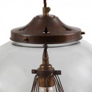 Robyn 350mm Globe Cage Pendant Glass & Globe Lights Great Lighting UK Ltd