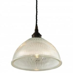 Boston Industrial Holophane Pendant Light Holophane Pendants Great Lighting UK Ltd