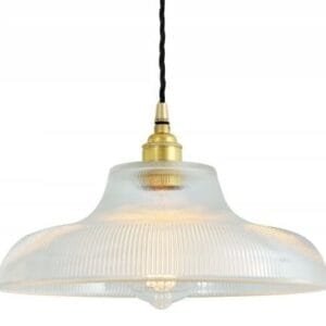 Mono Industrial Railway Pendant Light 30 cm Holophane Pendants Great Lighting UK Ltd