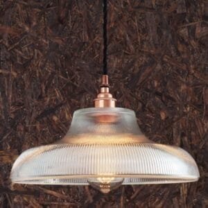 Mono Industrial Railway Pendant Light 30 cm Holophane Pendants Great Lighting UK Ltd