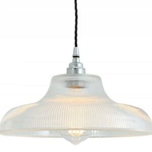 Mono Industrial Railway Pendant Light 30 cm Holophane Pendants Great Lighting UK Ltd