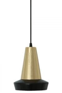 Malabo Matte Black And Polished Brass Pendant Brass & Moroccan Pendants Great Lighting UK Ltd