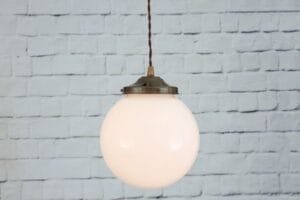 Gentry Opal Globe Pendant Light 20 cm Glass & Globe Lights Great Lighting UK Ltd