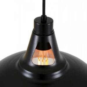 Alma Vintage Black and Copper Pendant Light Industrial Pendant Lights Great Lighting UK Ltd