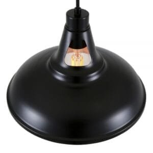 Alma Vintage Black and Copper Pendant Light Industrial Pendant Lights Great Lighting UK Ltd