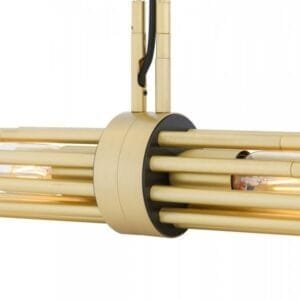 Victoria Suspended 57cm Brass Tube Pendant Industrial Pendant Lights Great Lighting UK Ltd