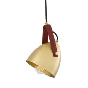 Southwark Pendant with Rescued Fire-Hose Strap Brass & Moroccan Pendants Great Lighting UK Ltd