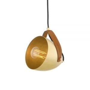 Southwark Pendant with Rescued Fire-Hose Strap Brass & Moroccan Pendants Great Lighting UK Ltd