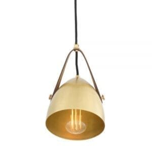 Southwark Pendant with Rescued Fire-Hose Strap Brass & Moroccan Pendants Great Lighting UK Ltd