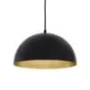 Avon Dome Pendant with Brass Interior 30cm Industrial Pendant Lights Great Lighting UK Ltd