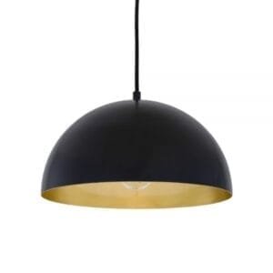 Avon Dome Pendant with Brass Interior 30cm Brass & Moroccan Pendants Great Lighting UK Ltd