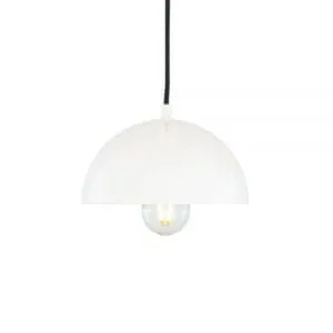 Avon Small 20cm Dome Pendant with Brass Interior Bedroom Pendant Lights Great Lighting UK Ltd
