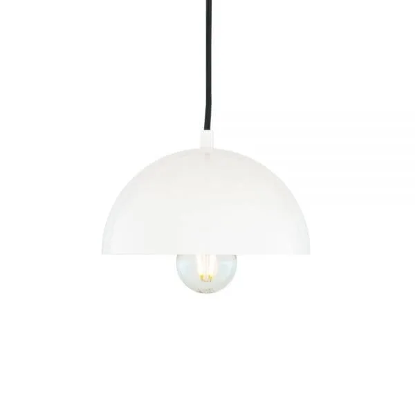 Avon Small 20cm Dome Pendant with Brass Interior Bedroom Pendant Lights Great Lighting UK Ltd