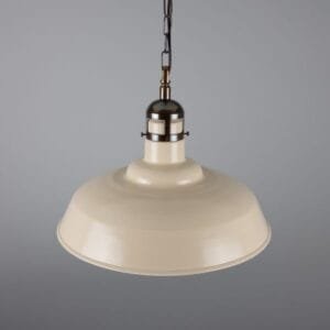 Matlock Large Vintage Factory Brass Pendant Light 50cm Industrial Pendant Lights Great Lighting UK Ltd