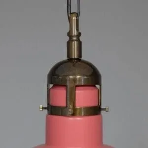 Matlock Large Vintage Factory Brass Pendant Light 50cm Industrial Pendant Lights Great Lighting UK Ltd