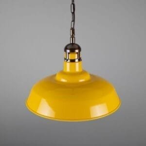 Matlock Large Vintage Factory Brass Pendant Light 50cm Industrial Pendant Lights Great Lighting UK Ltd