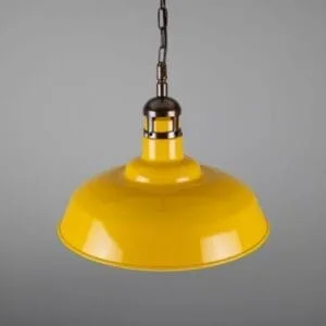 Matlock Large Vintage Factory Brass Pendant Light 50cm Industrial Pendant Lights Great Lighting UK Ltd