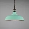 Matlock Large Vintage Factory Brass Pendant Light 50cm Industrial Pendant Lights Great Lighting UK Ltd