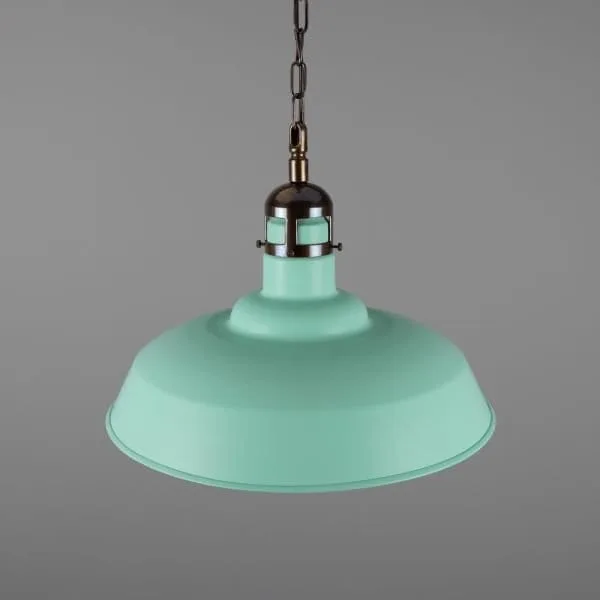 Matlock Large Vintage Factory Brass Pendant Light 50cm Industrial Pendant Lights Great Lighting UK Ltd