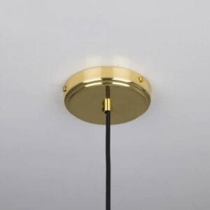 Nehir Reeded Glass and Brass Pendant 20cm Brass & Moroccan Pendants Great Lighting UK Ltd