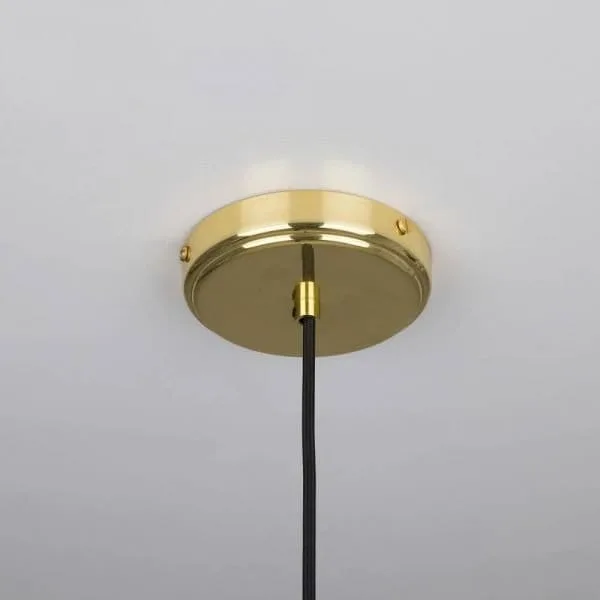 Neith Oval Reeded Glass and Brass Pendant 30cm Glass & Globe Lights Great Lighting UK Ltd
