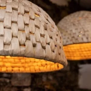 Betty Small Rattan Abaca Pendant Light 58cm IP20 Rattan & Rafia Lighting Collection Great Lighting UK Ltd