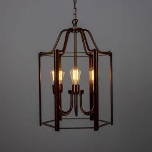 Portroe Indoor Hanging Pendant Lantern, 4-6 Light Industrial Pendant Lights Great Lighting UK Ltd