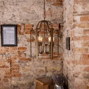 Portroe Indoor Hanging Pendant Lantern, 4-6 Light Industrial Pendant Lights Great Lighting UK Ltd