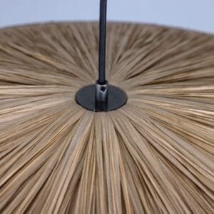 Syracuse Raffia Black Tassel Pendant Light 78cm Rattan & Rafia Lighting Collection Great Lighting UK Ltd