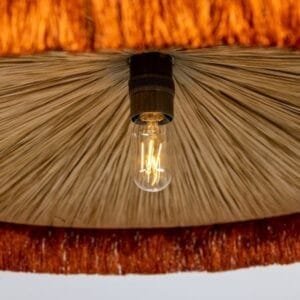 Syracuse Raffia Black Tassel Pendant Light 78cm Rattan & Rafia Lighting Collection Great Lighting UK Ltd