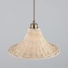 Savannah Large Bell-Shaped Rattan Pendant Light 34.5cm Rattan & Rafia Lighting Collection Great Lighting UK Ltd