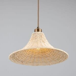 Savannah Large Bell-Shaped Rattan Pendant Light 34.5cm Rattan & Rafia Lighting Collection Great Lighting UK Ltd