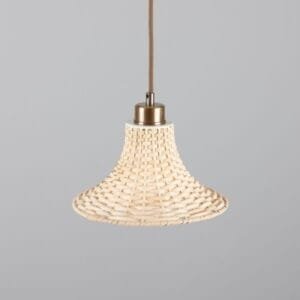 Savannah Small Bell-Shaped Rattan Pendant Light 24cm Rattan & Rafia Lighting Collection Great Lighting UK Ltd