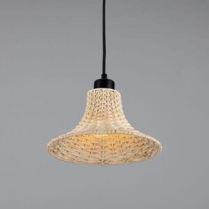 Savannah Small Bell-Shaped Rattan Pendant Light 24cm Rattan & Rafia Lighting Collection Great Lighting UK Ltd