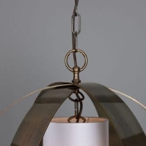 Modern Brass 50cm Denton Lantern Pendant Large Single - 3 Arm Pendants Great Lighting UK Ltd