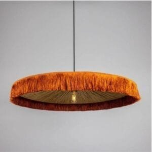 Syracuse Raffia Brick Tassel Pendant Light 78cm Rattan & Rafia Lighting Collection Great Lighting UK Ltd