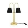 Uppsala Two-Arm Brass Table Lamp with Fabric Shades Table Lamps Great Lighting UK Ltd