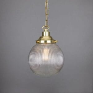 Fitzroy Holophane Globe Pendant Light 20 cm Holophane Pendants Great Lighting UK Ltd