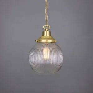 Fitzroy Holophane Globe Pendant Light 20 cm Holophane Pendants Great Lighting UK Ltd
