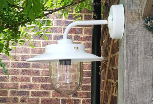 Burford Belfast Outdoor Wall Light IP44 - Choice of Colours Glass Outdoor Wall Lights Great Lighting UK Ltd