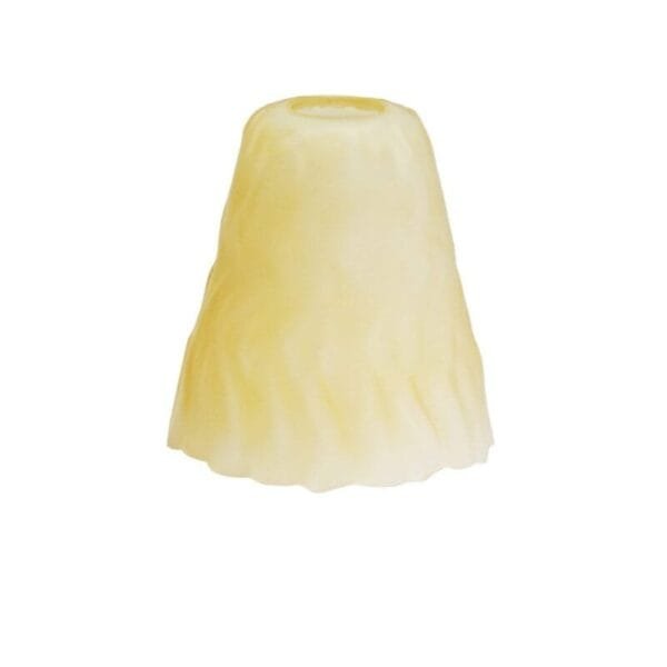 Cream patterned bell glass lamp shade