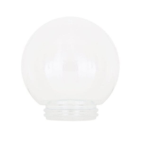 Clear threaded globe glass lamp shade 15cm