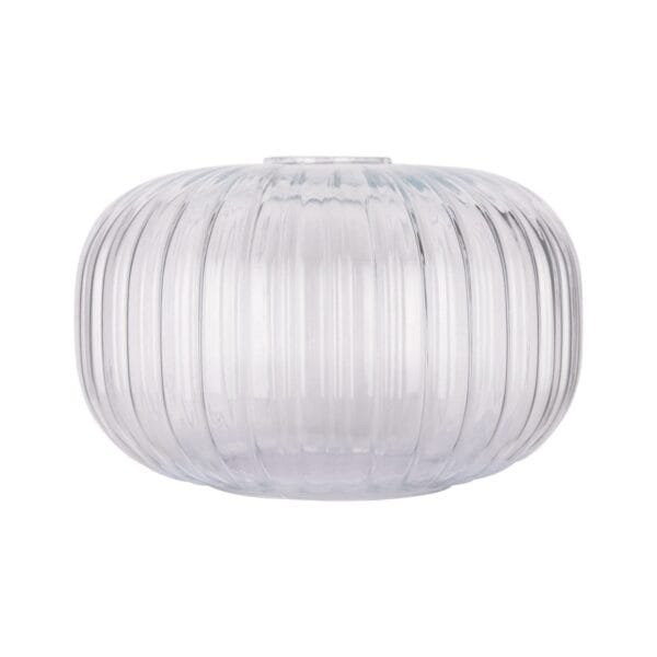 Reeded Pumpkin-Shaped Glass Lamp Shade 20cm