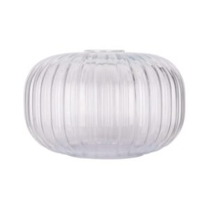 Reeded Pumpkin-shaped Glass Lamp Shade 20cm Glass Shades Great Lighting UK Ltd