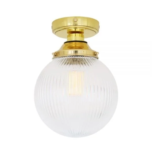 Cherith Prismatic Globe IP44 Bathroom Ceiling Light Bathroom Ceiling Lights Great Lighting UK Ltd