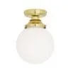 Deniz 20cm Opal Bathroom Ceiling Light IP44 Bathroom Ceiling Lights Great Lighting UK Ltd