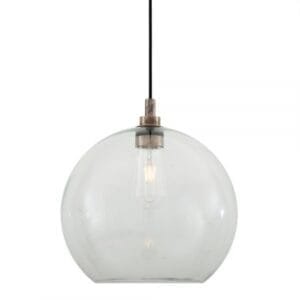 Leith 35cm Open Glass IP65 Bathroom Pendant Light Glass Bathroom Pendants Great Lighting UK Ltd