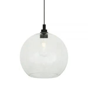 Leith 35cm Open Glass IP65 Bathroom Pendant Light Bathroom Pendant & Ceiling Lights Great Lighting UK Ltd