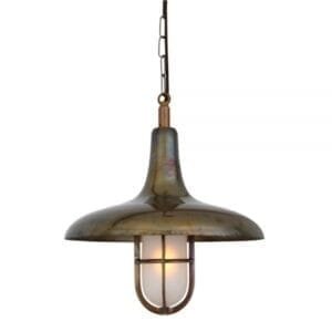 Mira IP65 Nautical Weatherproof Pendant Light Brass Pendants Great Lighting UK Ltd